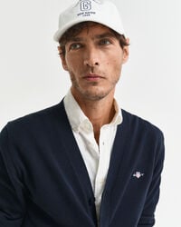 Klassisk cardigan i bomuld med V-hals