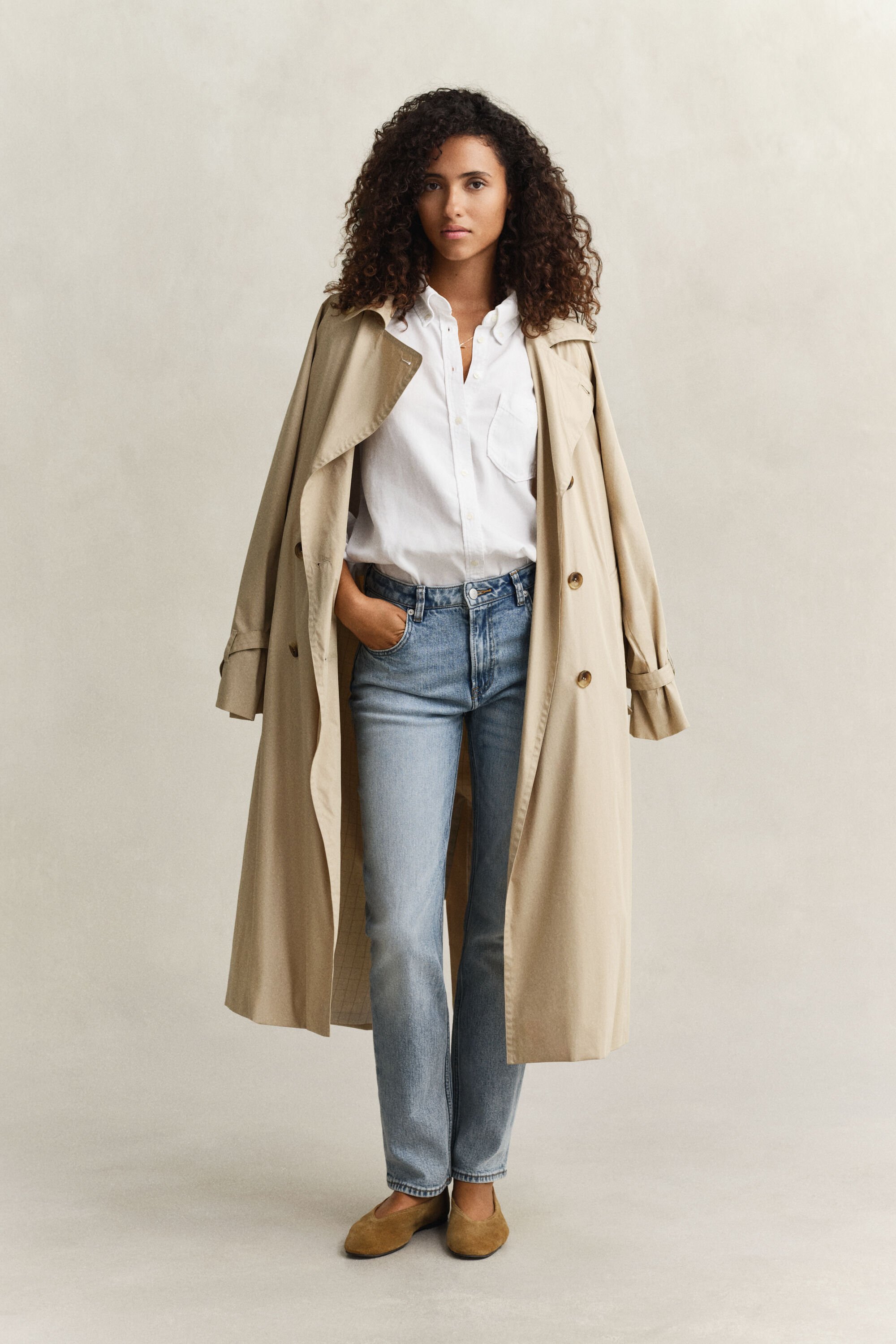 Jeans med lige ben og stræk