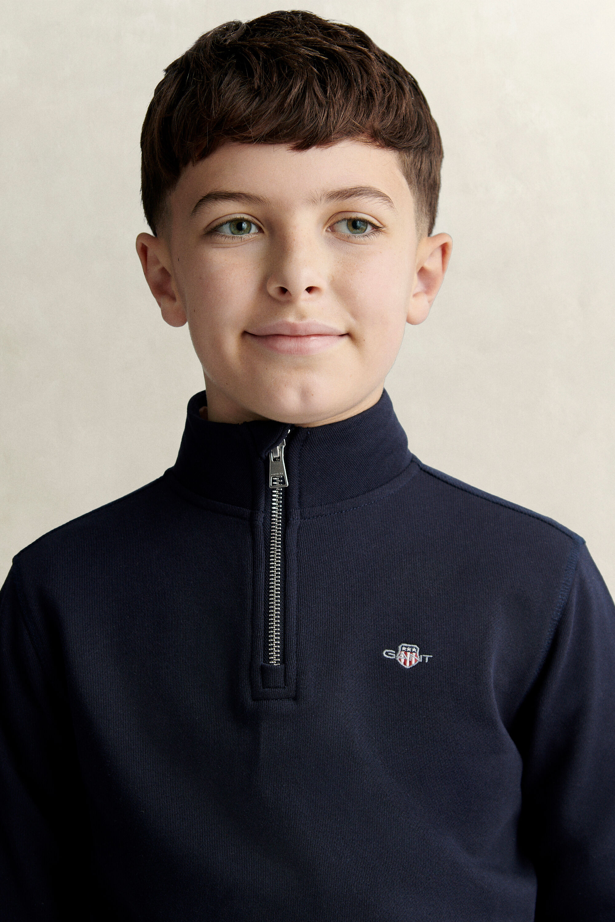 Teen Boys Shield sweatshirt med halv lynlås