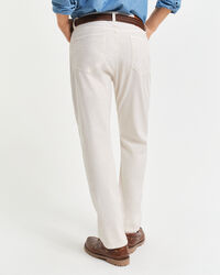 Regular fit jeans af bomuld og h&oslash;r