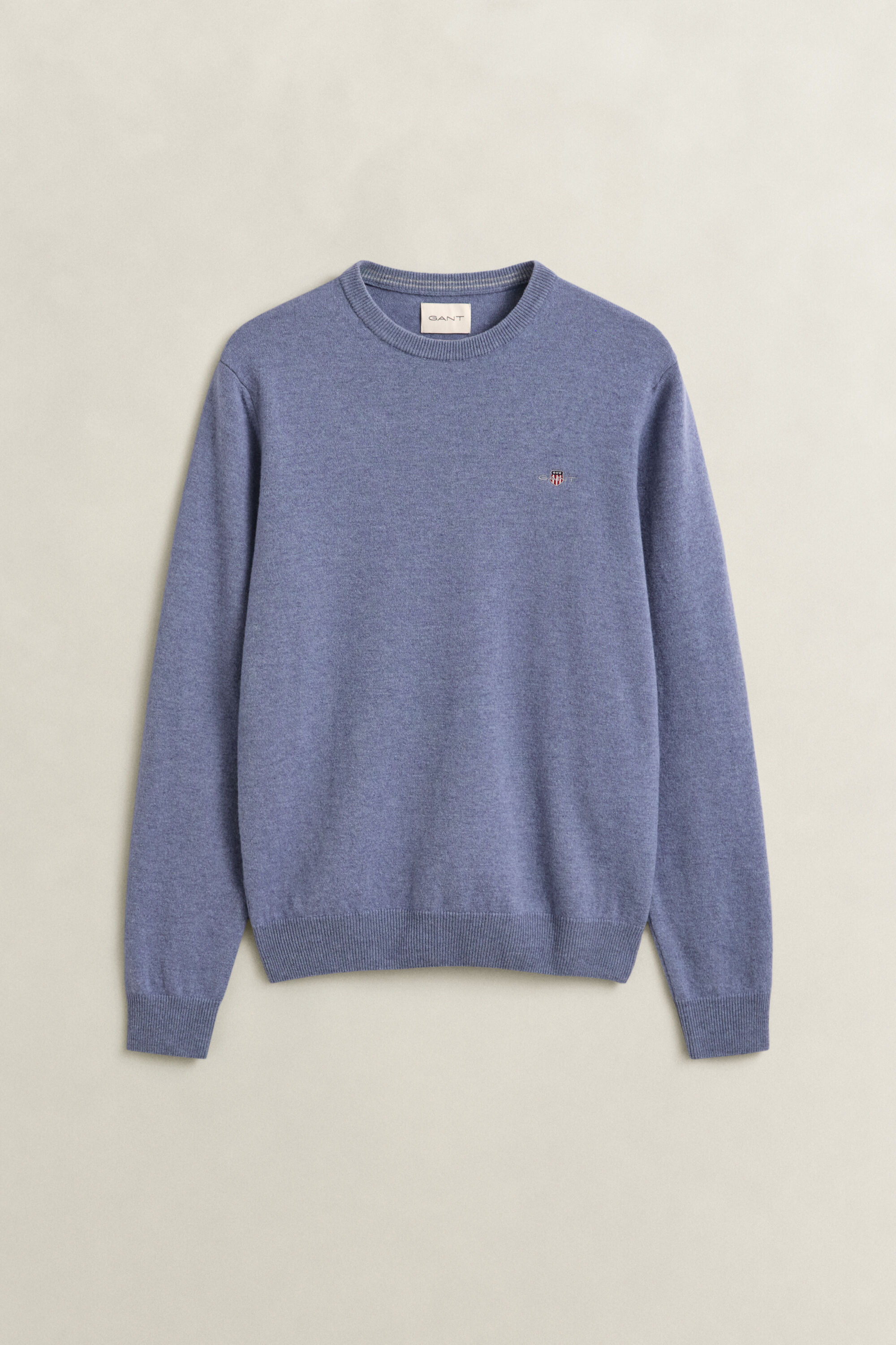 Crewneck sweater i lammeuld