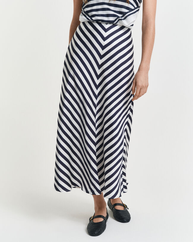 Chevron-stribet nederdel