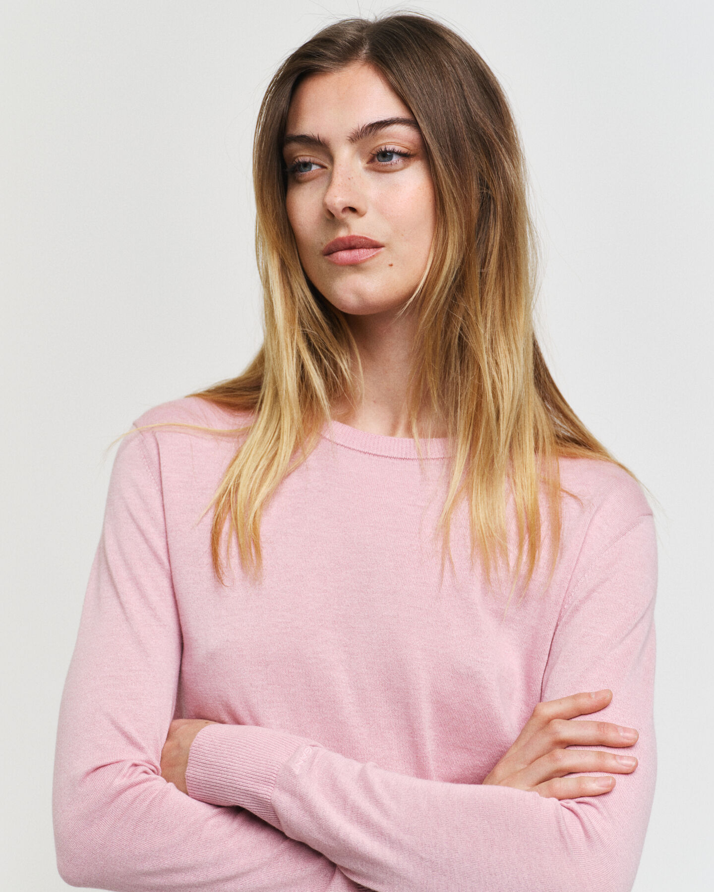 Fint strikket crewneck sweater