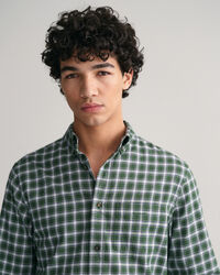 Regular fit flannelskjorte med mikrotern