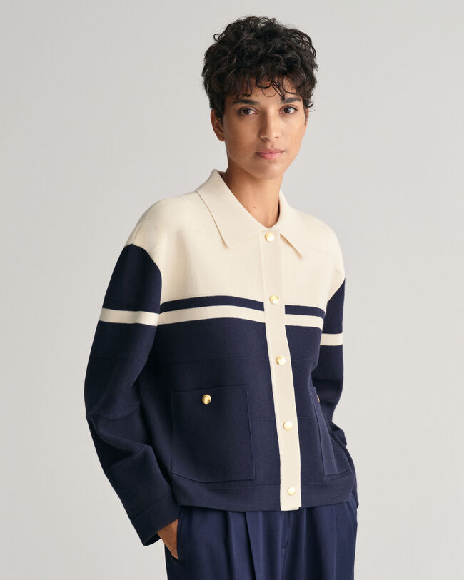 Cardigan med farveblokke