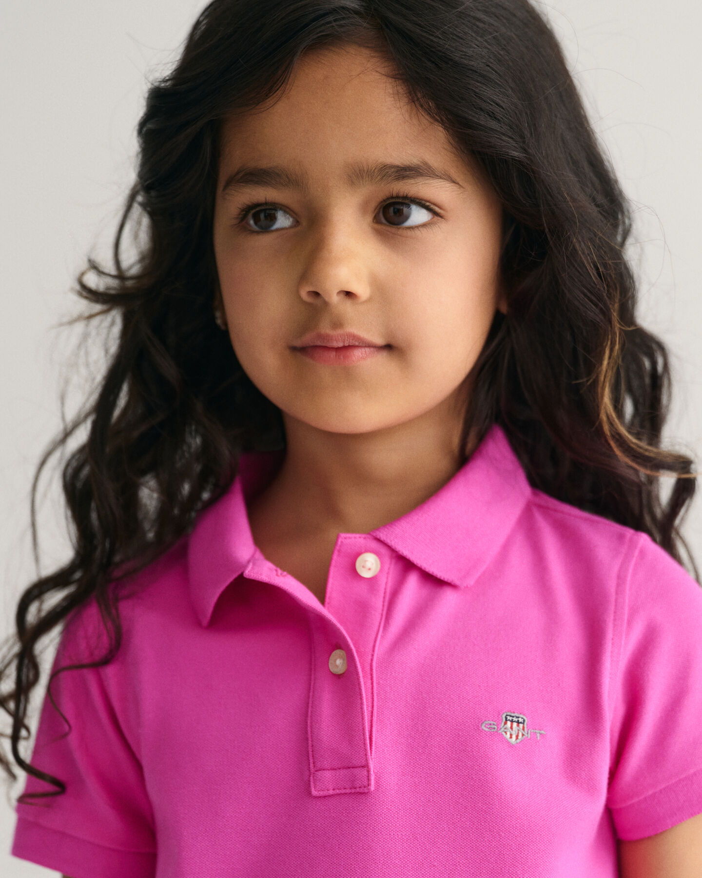 Girls piqu&eacute; fl&aelig;sekjole med korte &aelig;rmer