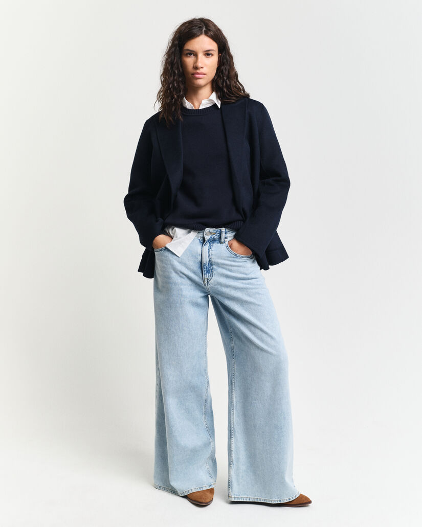 Klassiske crewneck sweater i bomuld