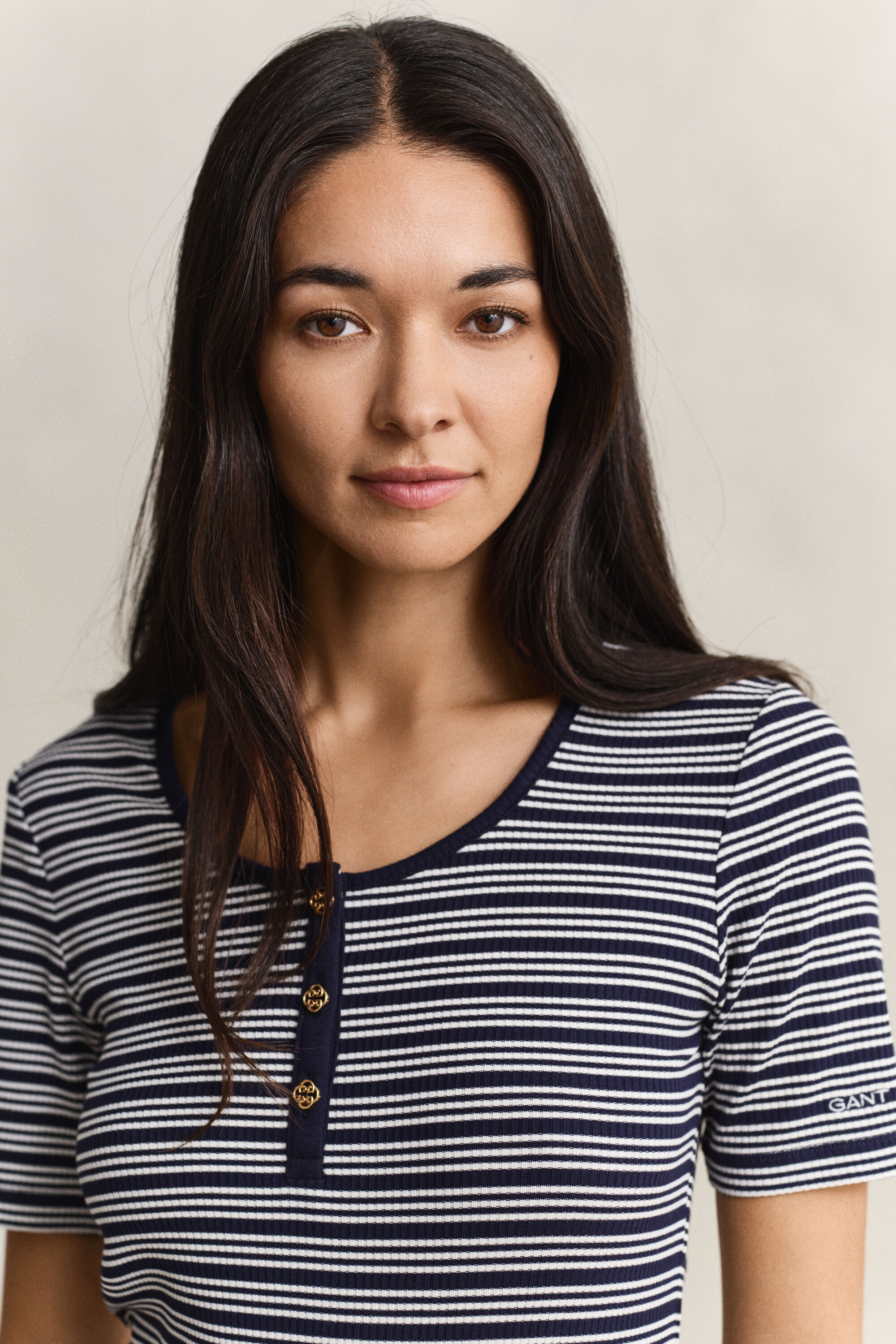 Ribstrikket Henley top