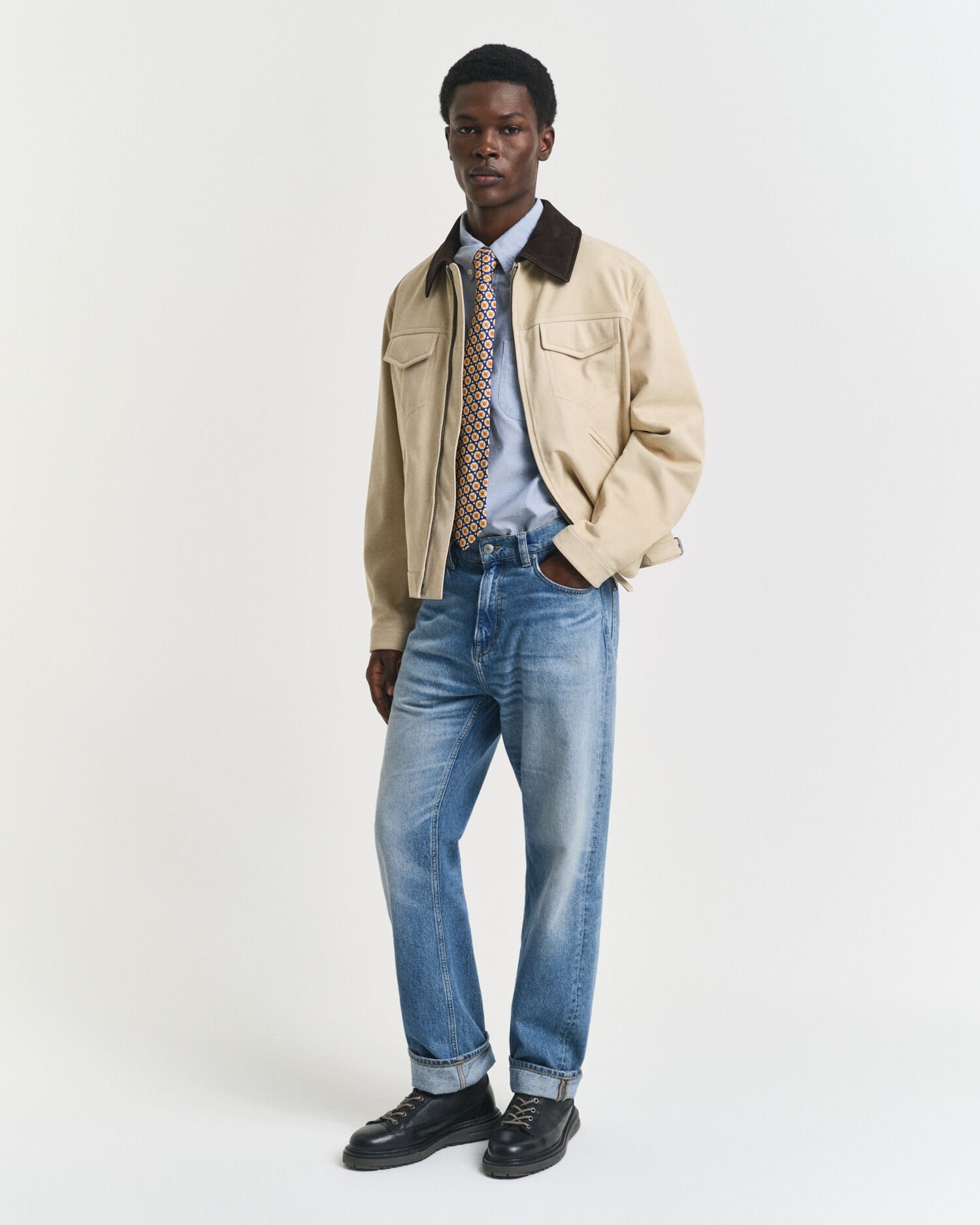 Rodeojakke af læder