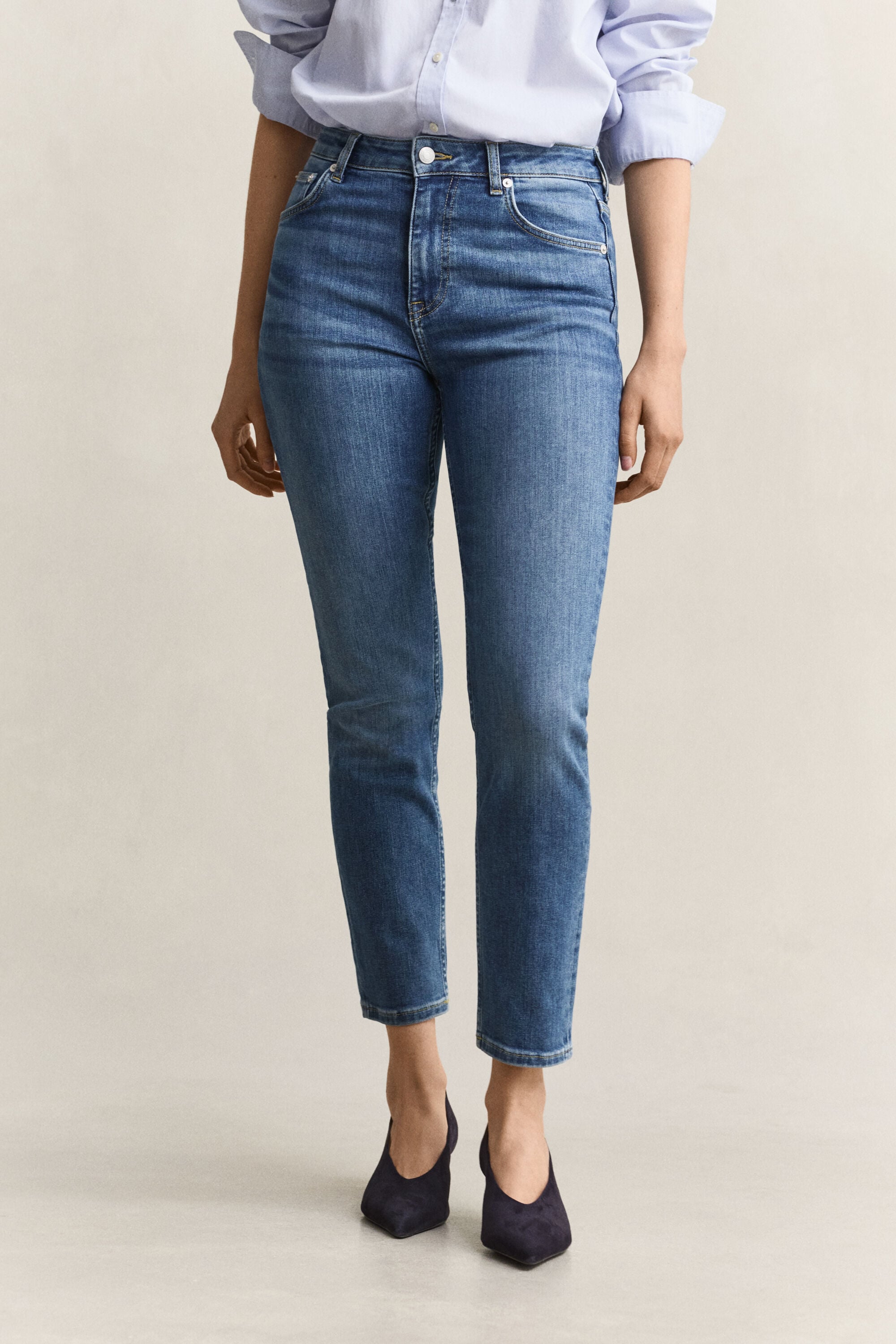 Korte jeans med stræk