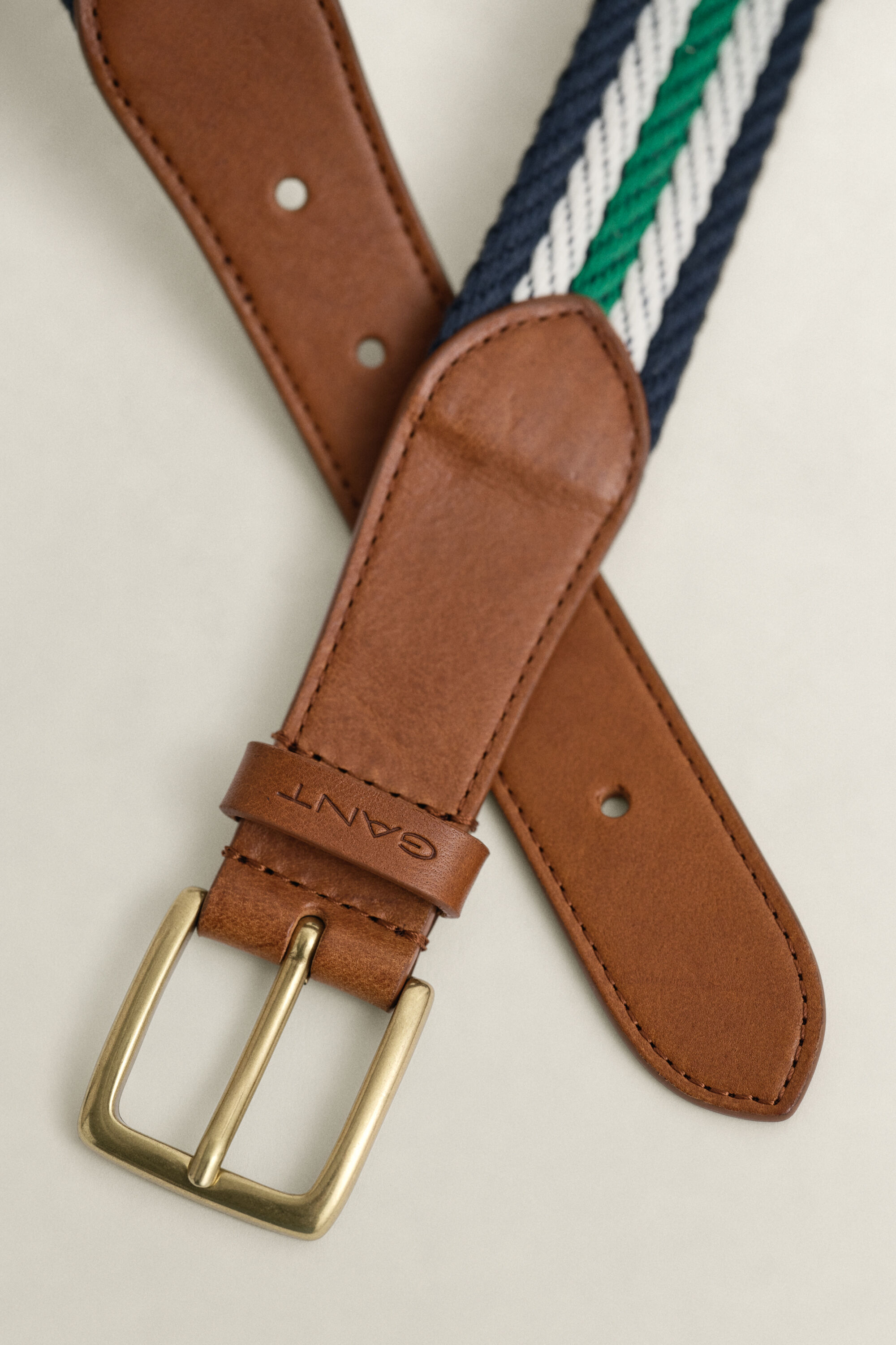 Stribet webbing-bælte