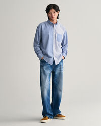 Relaxed fit Dragon Crest poplin skjorte