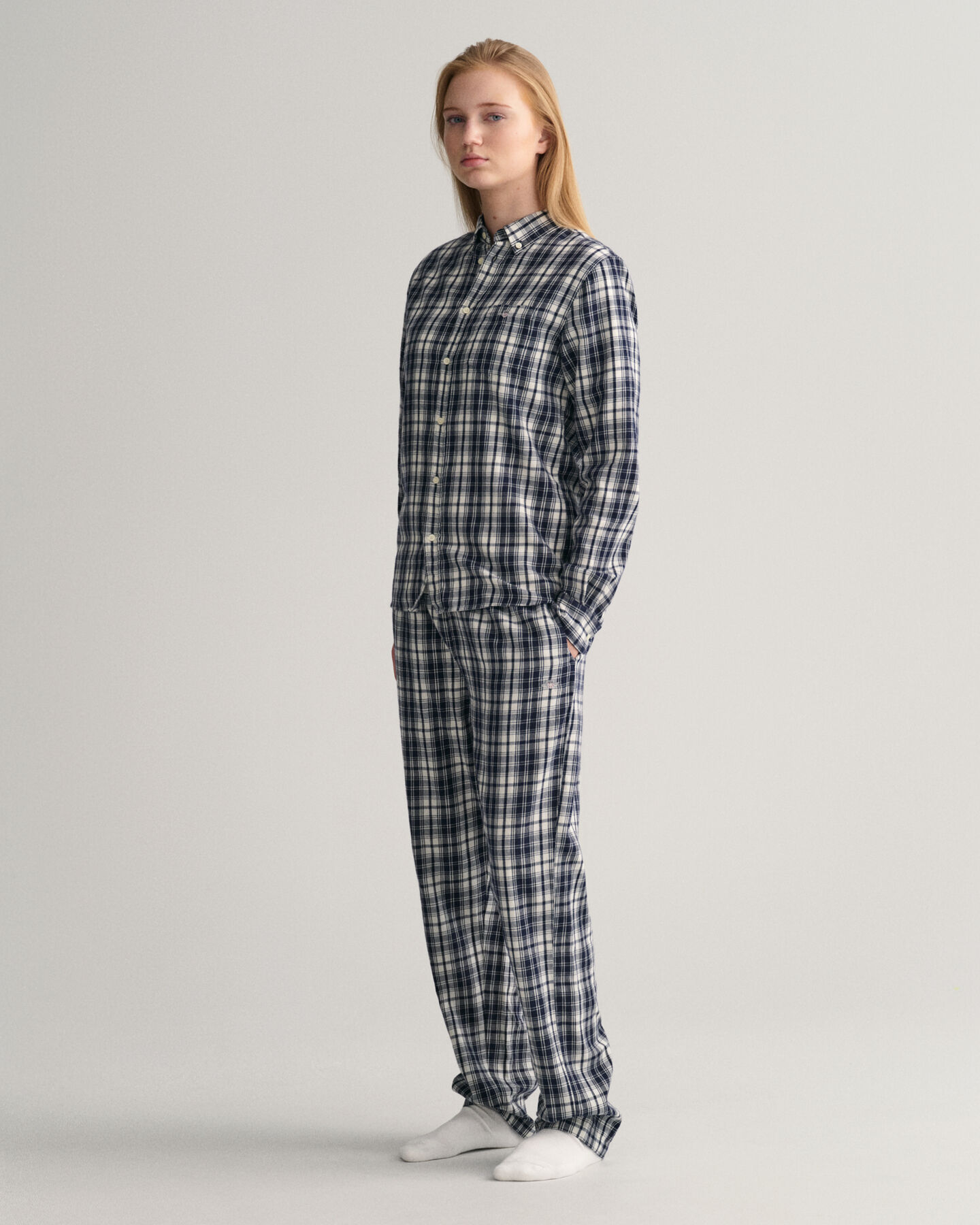 Teens pyjamasbukser med sm&aring; tern