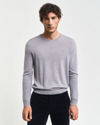 Crewneck sweater af ekstra fin merinould