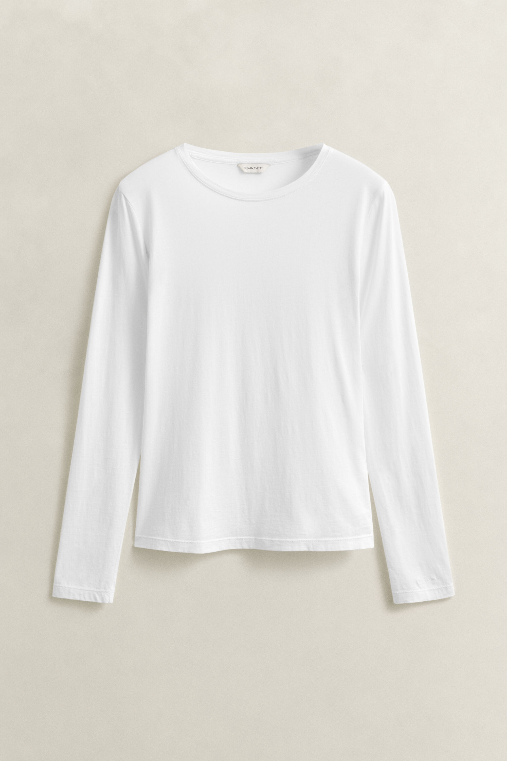 T-shirt af bomuld med lange ærmer