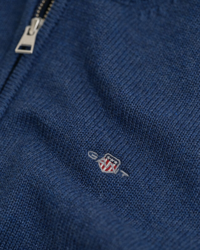 Teens afslappet bomuldssweater med halv lynlås