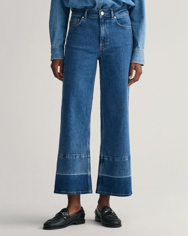 Jeans med korte brede ben