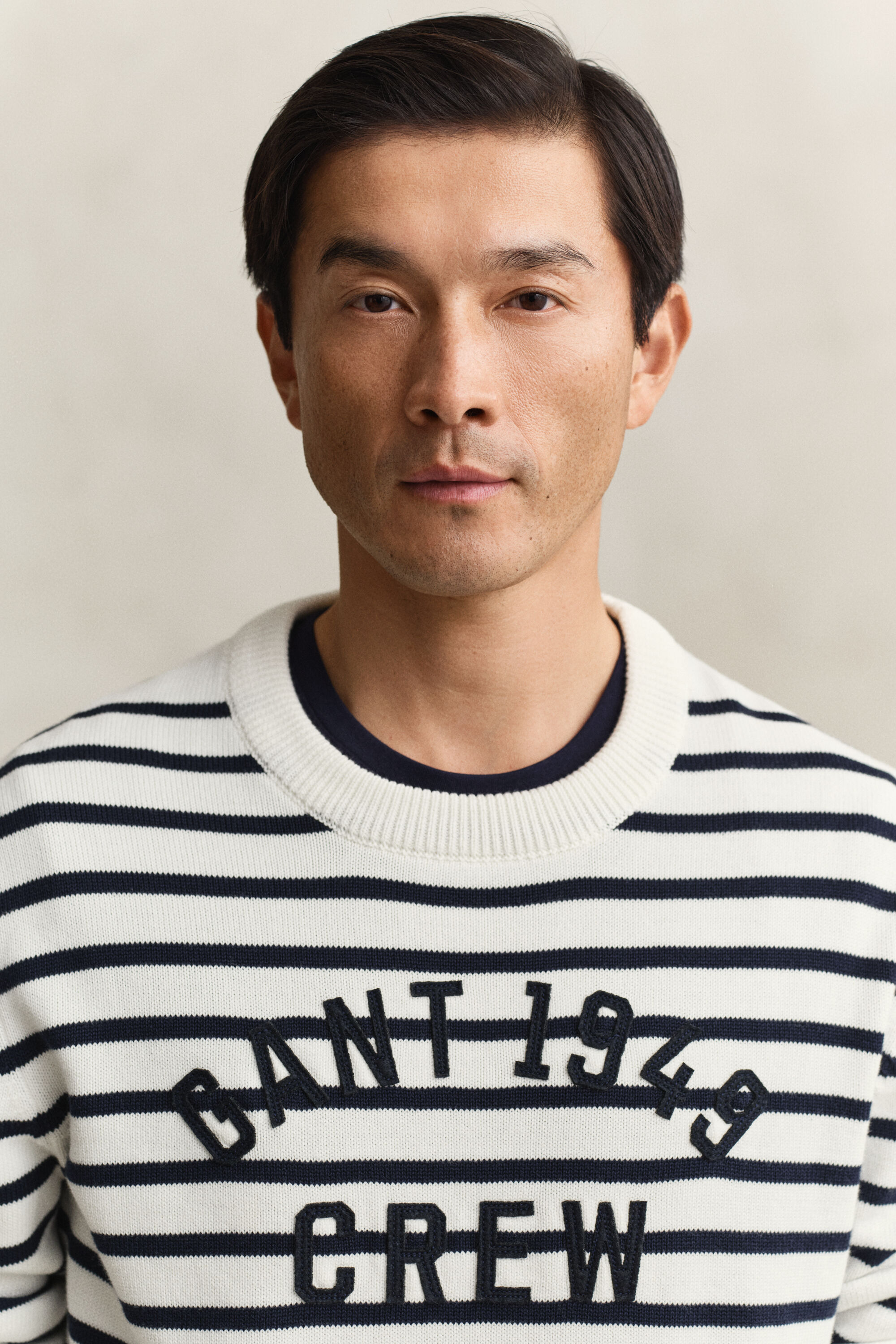 Bretonstribet sweater med grafik