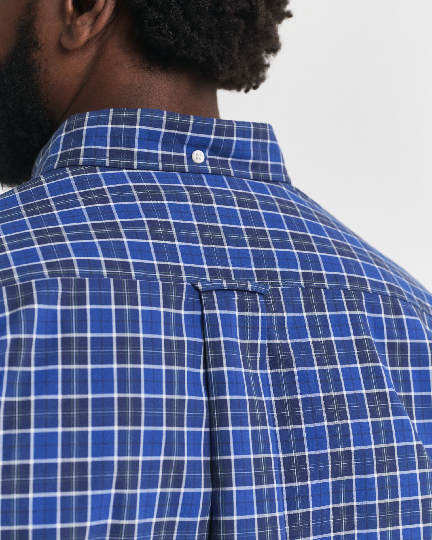 Regular fit klassisk poplin-skjorte med tern