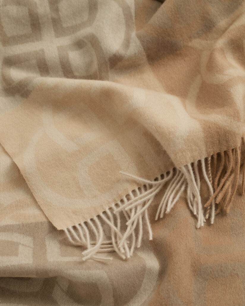 Uldhalstørklæde med monogram