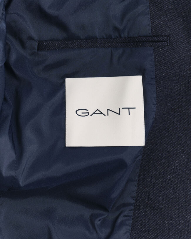 Slim fit tofarvet jersey piqué blazer