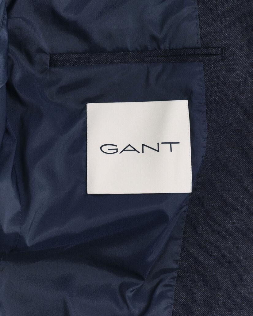 Slim fit tofarvet jersey piqué blazer