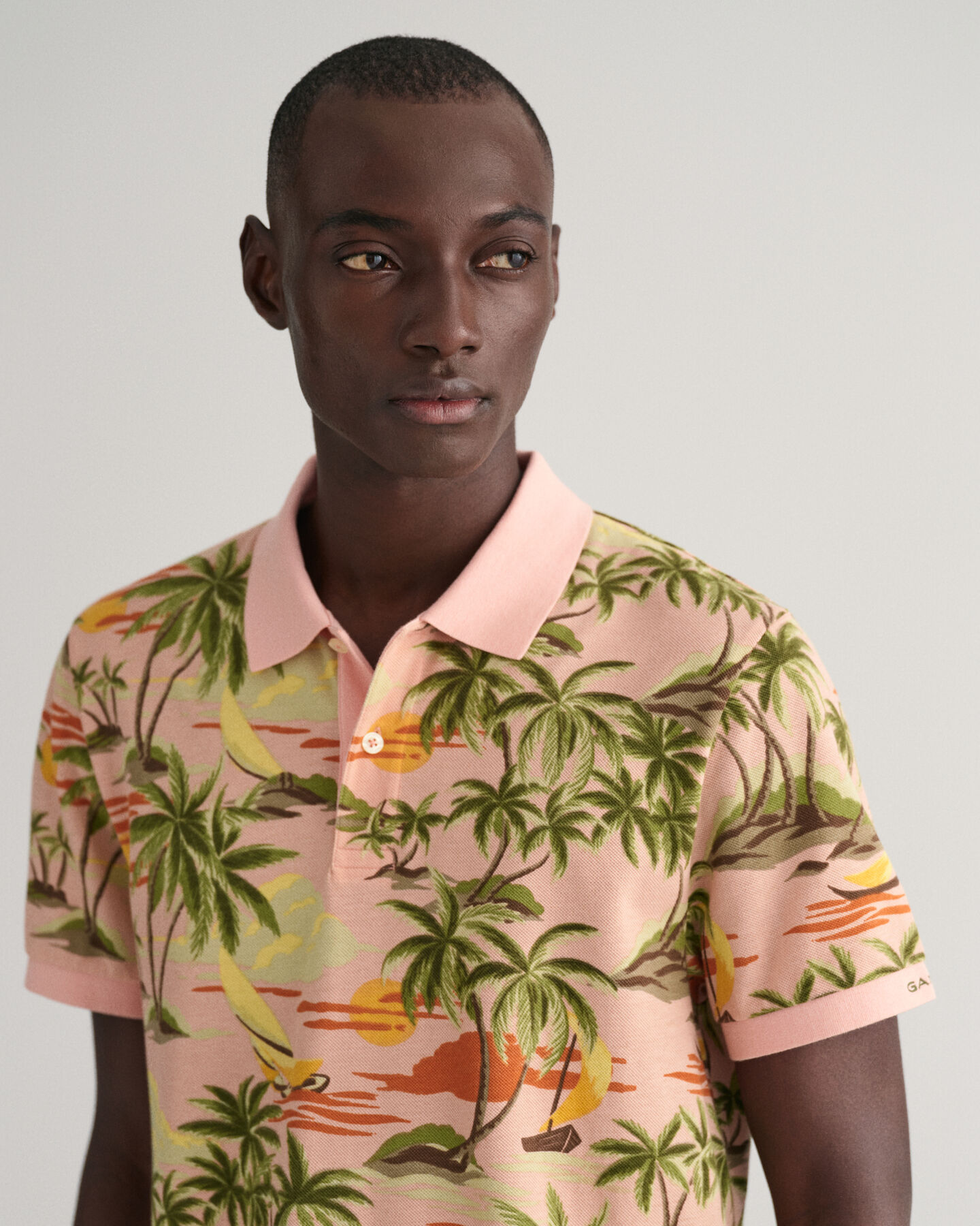 Hawaiian Print poloskjorte