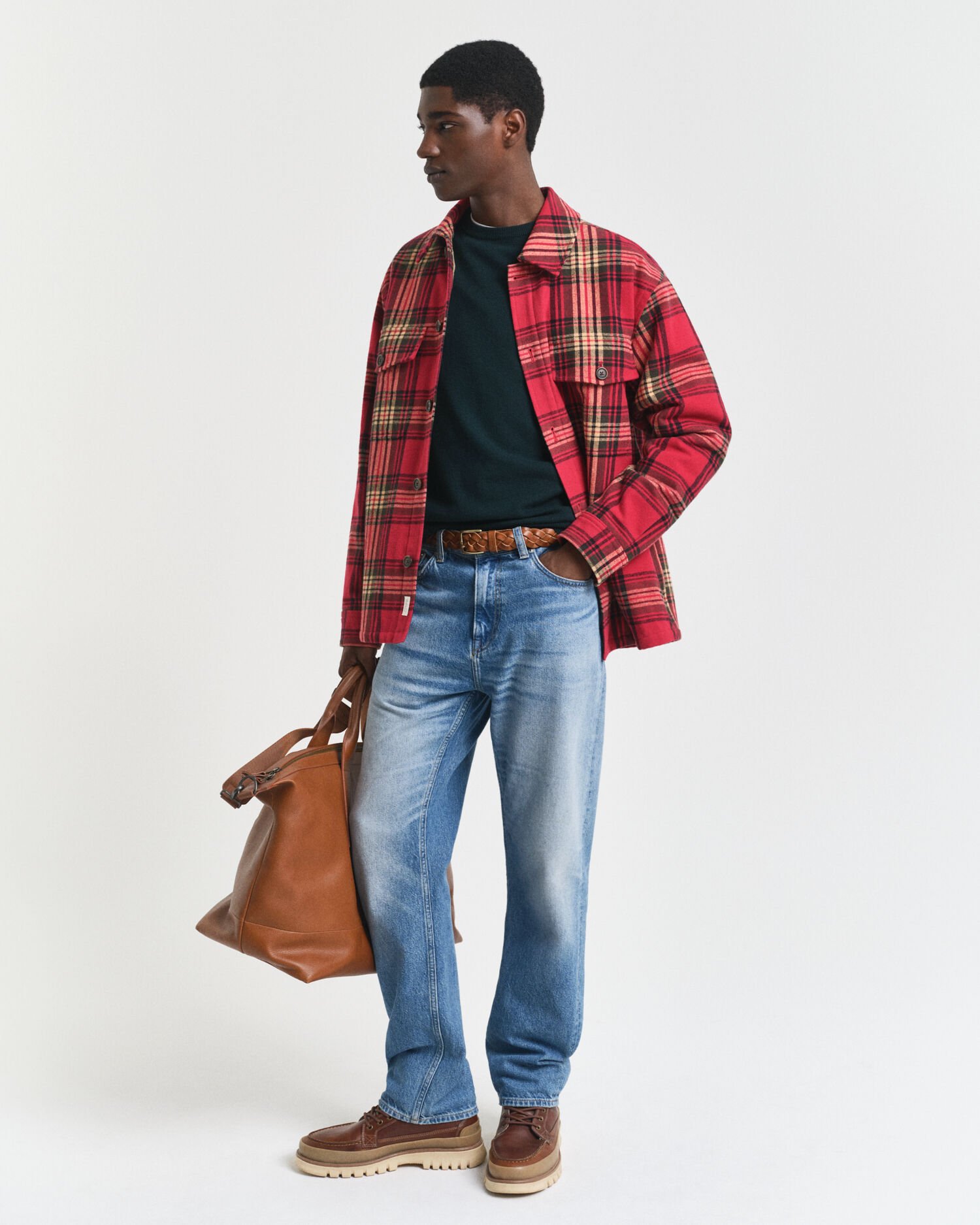 Crewneck sweater i ekstra fin lammeuld