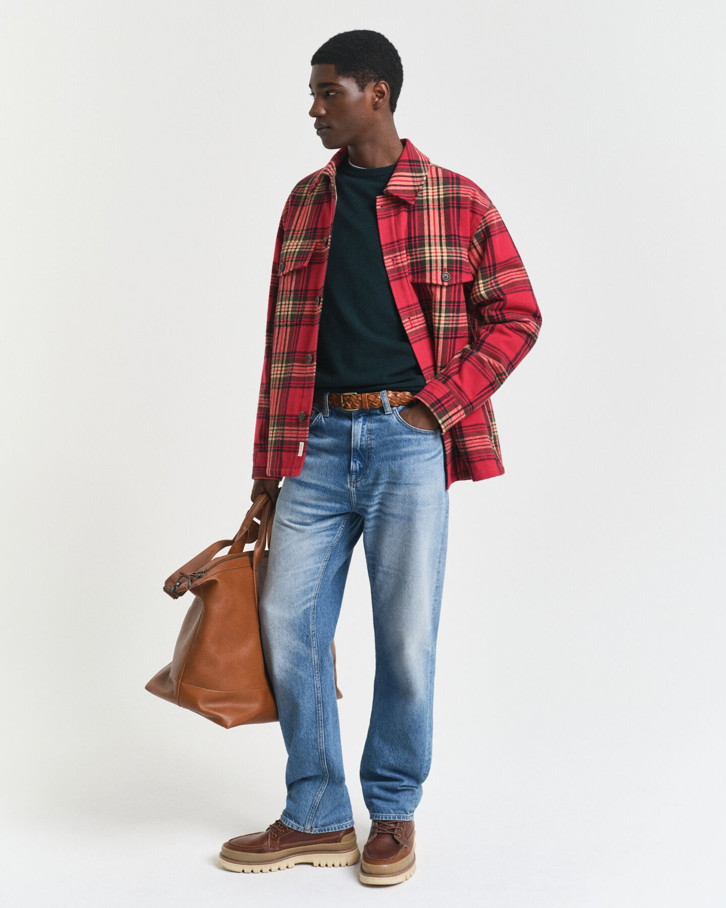 Crewneck sweater i ekstra fin lammeuld