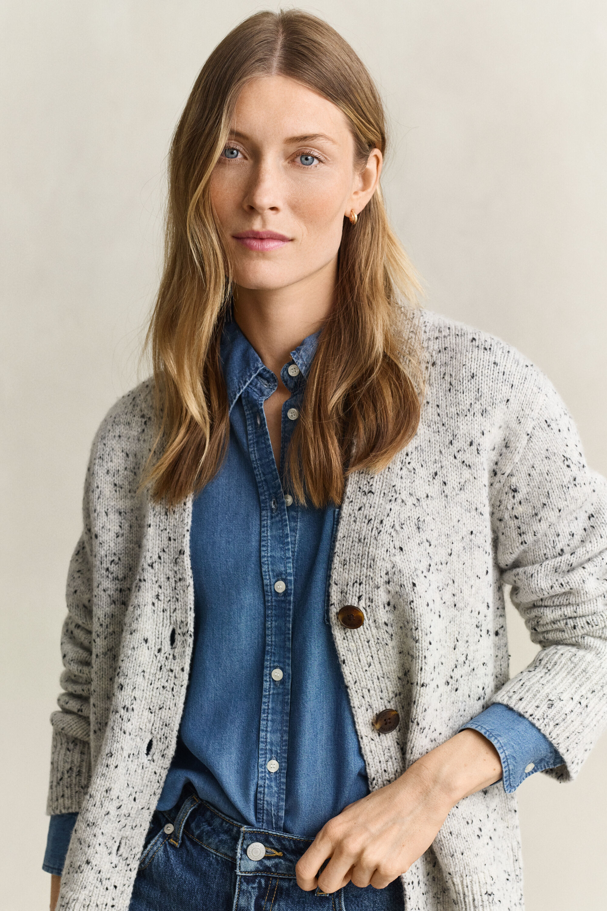 Nepps cardigan i uldblanding