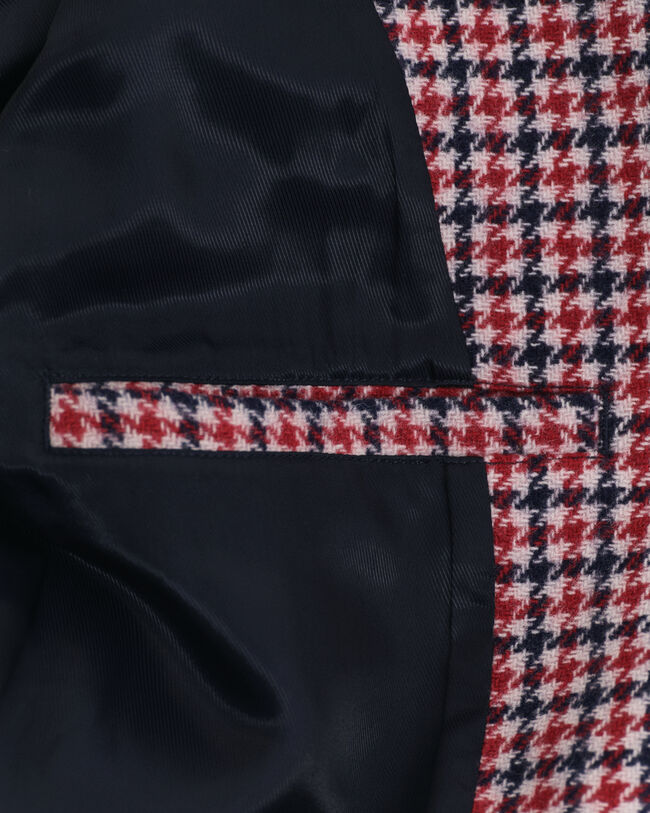 Regular fit houndstooth blazer