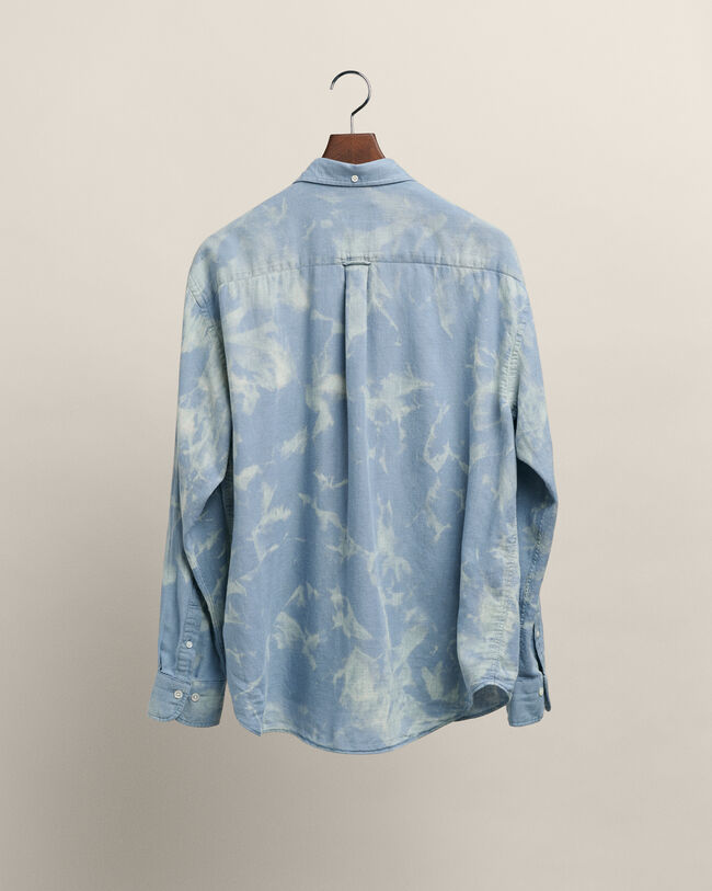 Wrangler x GANT Relaxed fit bleget skjorte af bomuld og uld