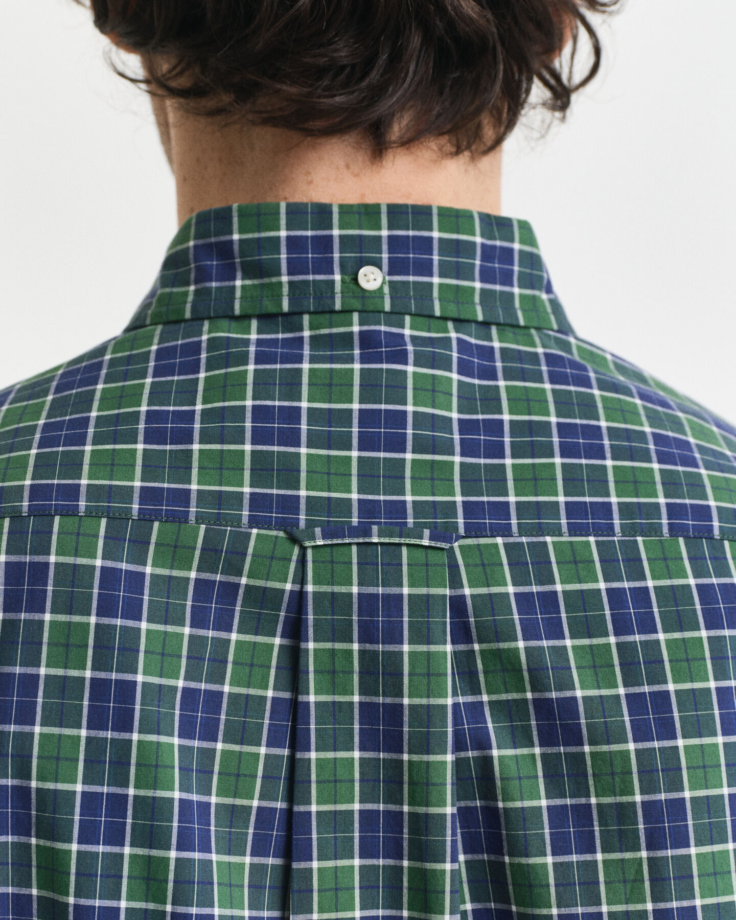 Regular fit klassisk poplin-skjorte med tern