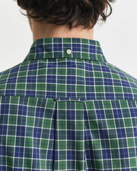 Regular fit klassisk poplin-skjorte med tern