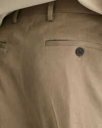 Slim fit jakkes&aelig;t-bukser af h&oslash;r og bomuld