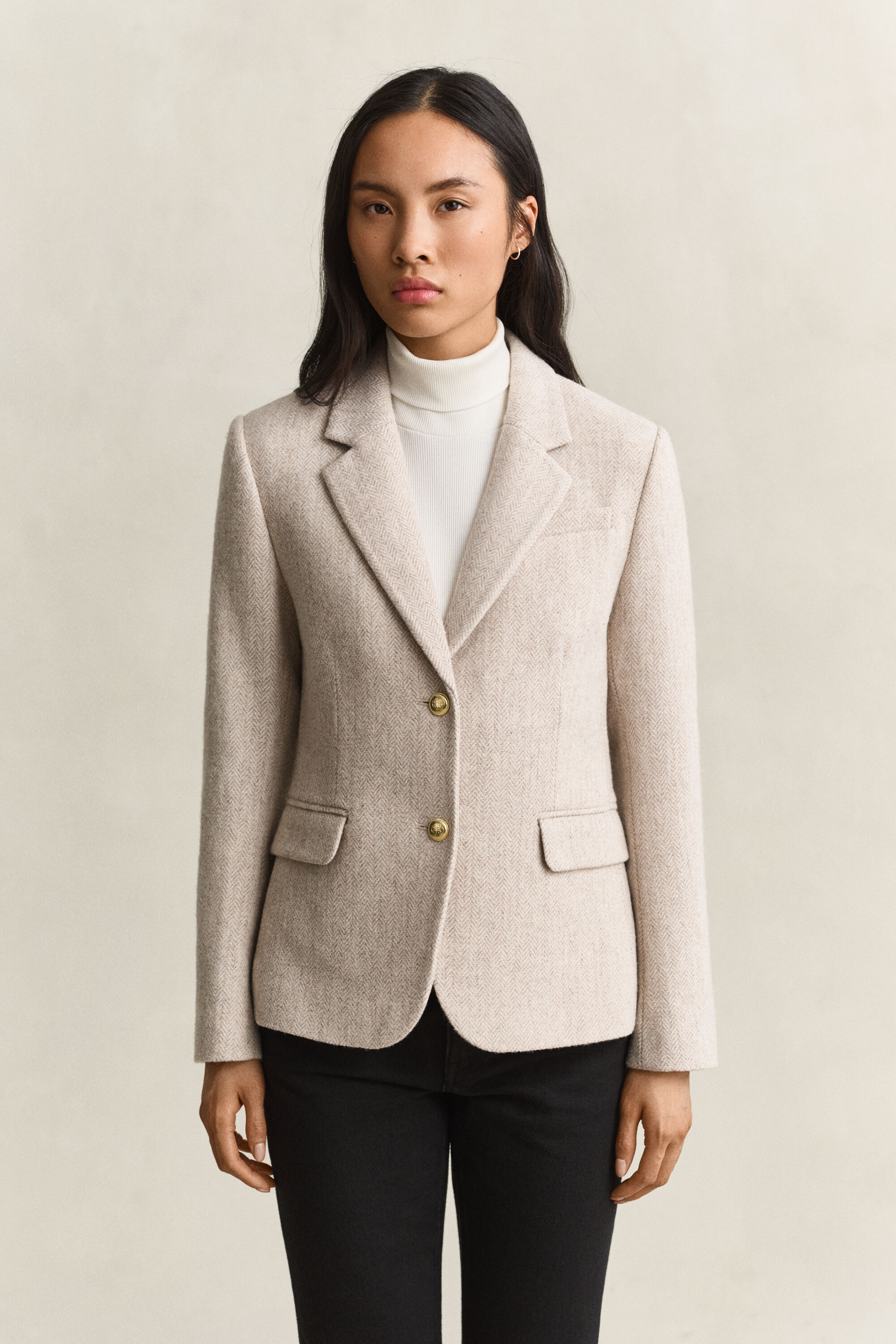 Sildebensmønstret blazer