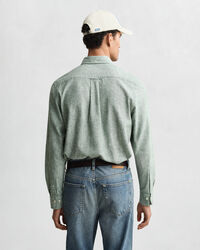 Regular fit skjorte af bomuld og hør