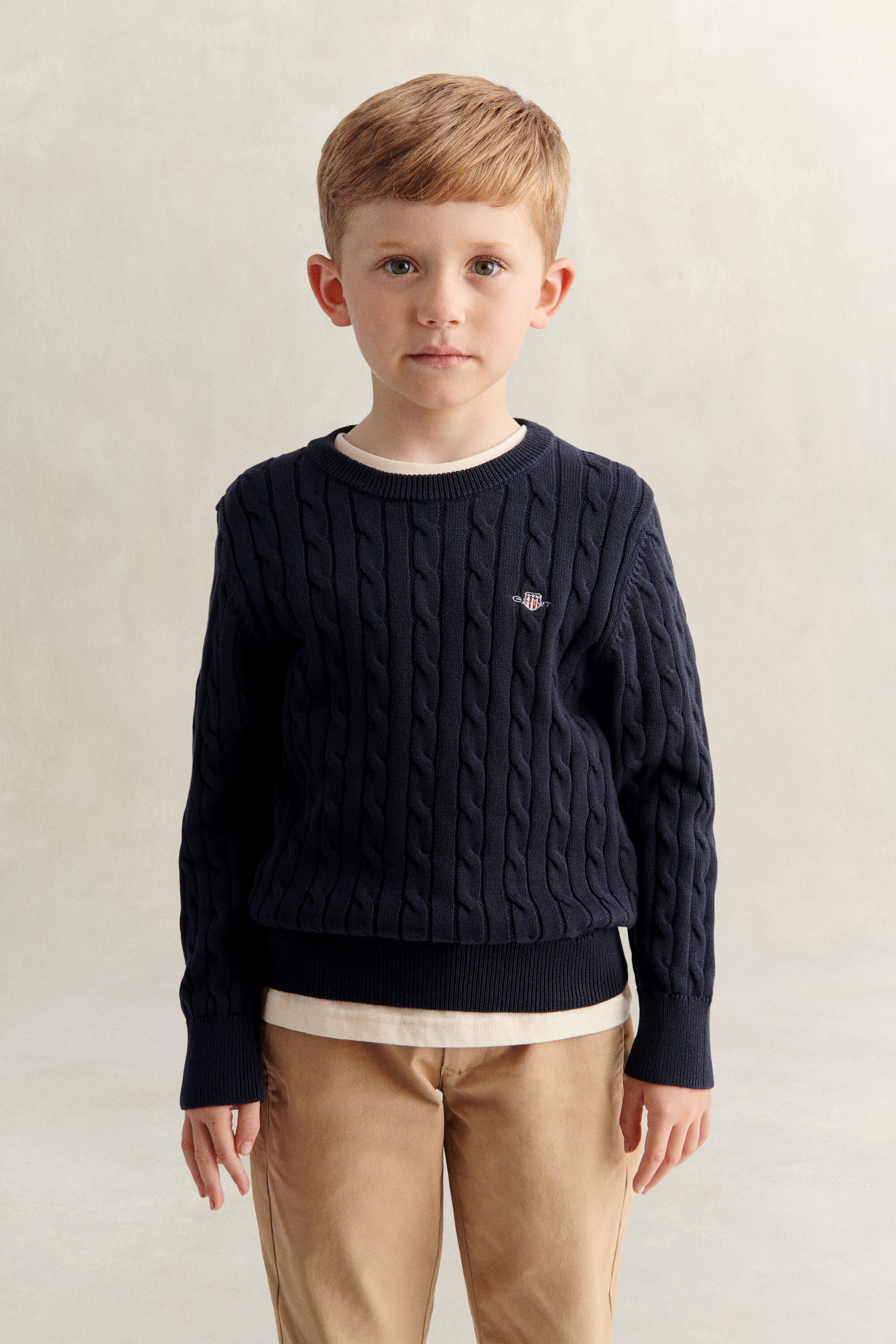 Boys Shield kabelstrikket sweater