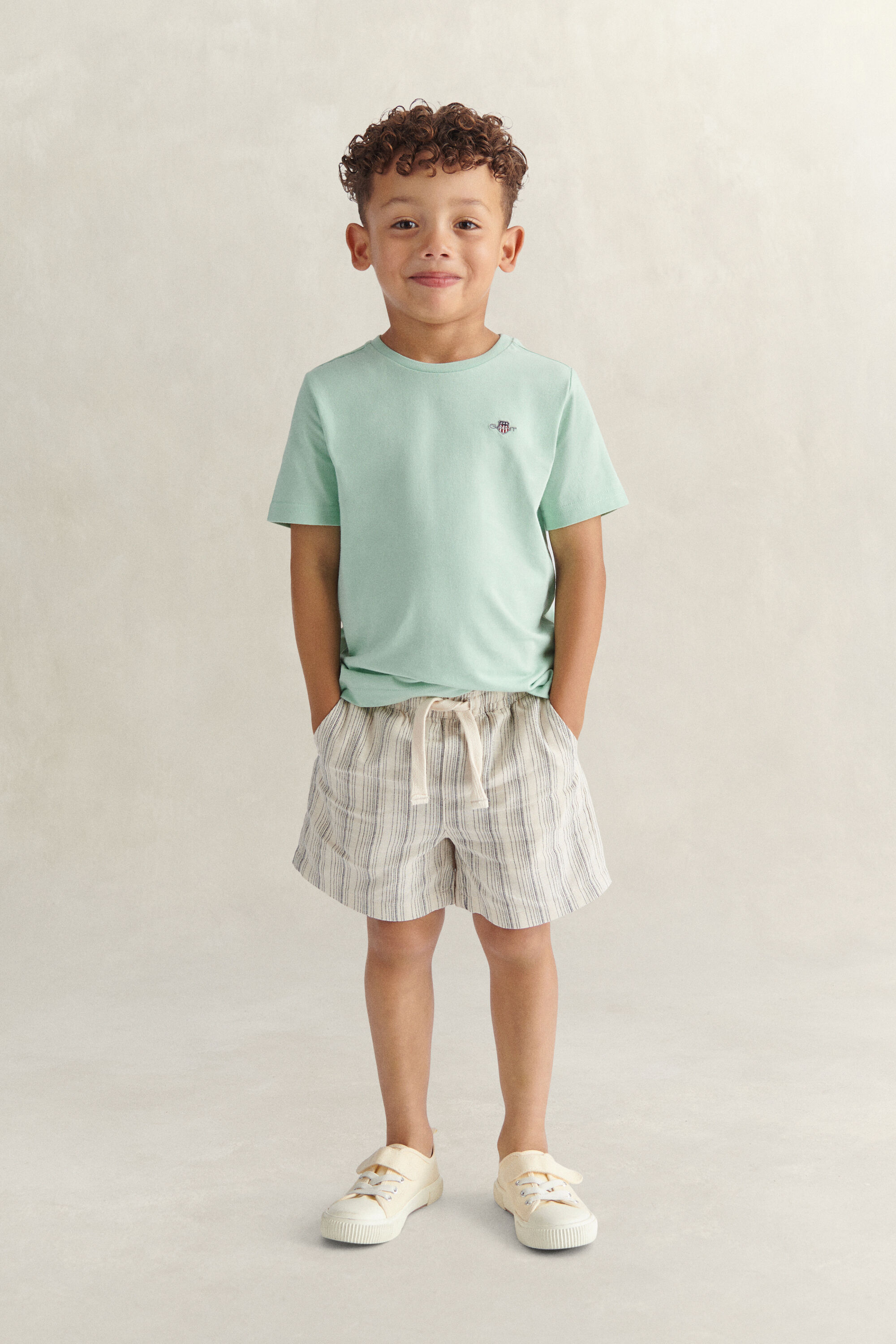 Boys stribede hørshorts
