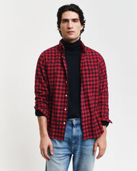 Regular fit ternet flannelskjorte