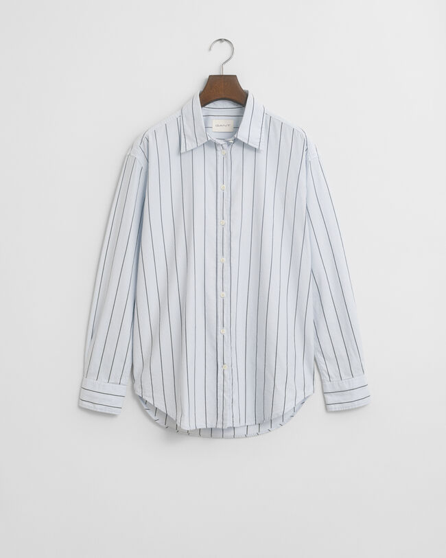 Relaxed fit Luxury Oxford skjorte med striber