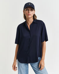 Relaxed fit kortærmet skjorte