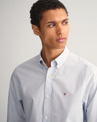 Slim fit tætvævet skjorte