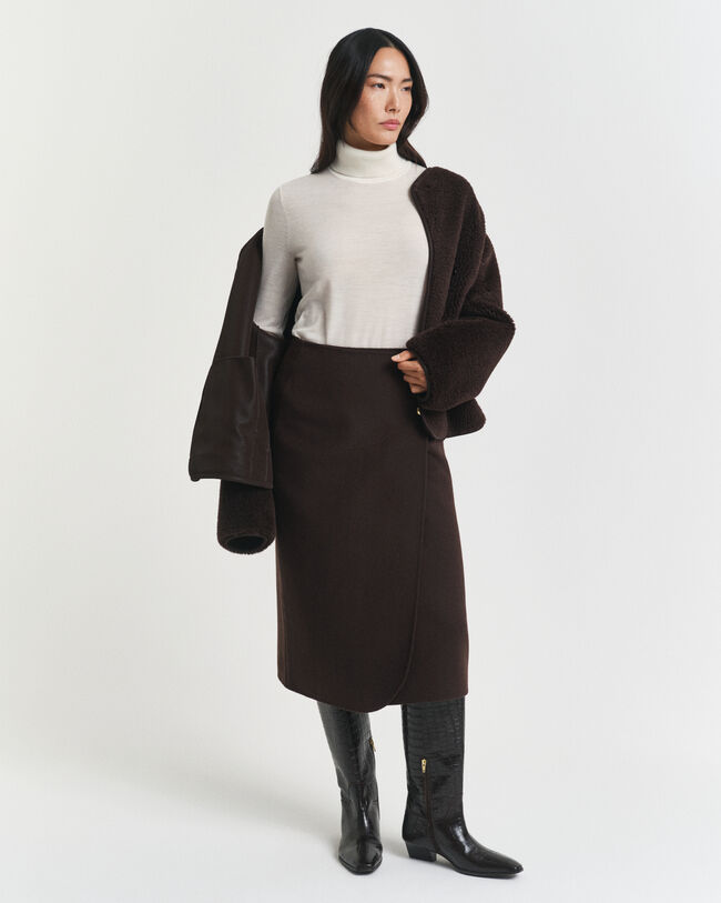 Rullekrave sweater af ekstra fin merinould