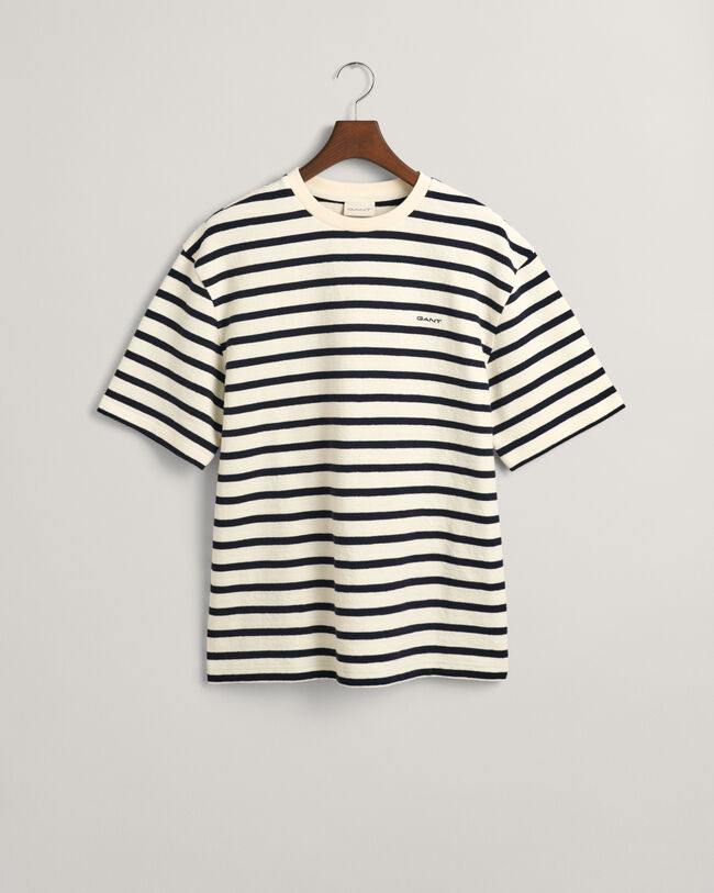 Tekstureret stribet T-shirt