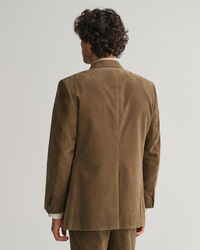 Dobbeltradet jakkes&aelig;t-blazer af jernbanefl&oslash;jl