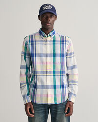 Regular fit seersucker madras skjorte