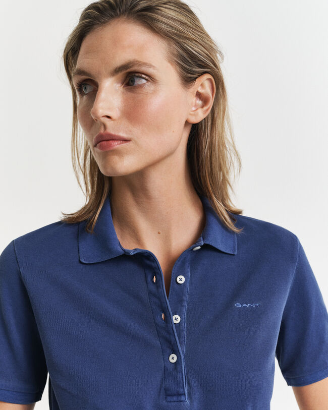 Sunfaded piqu&eacute; poloskjorte