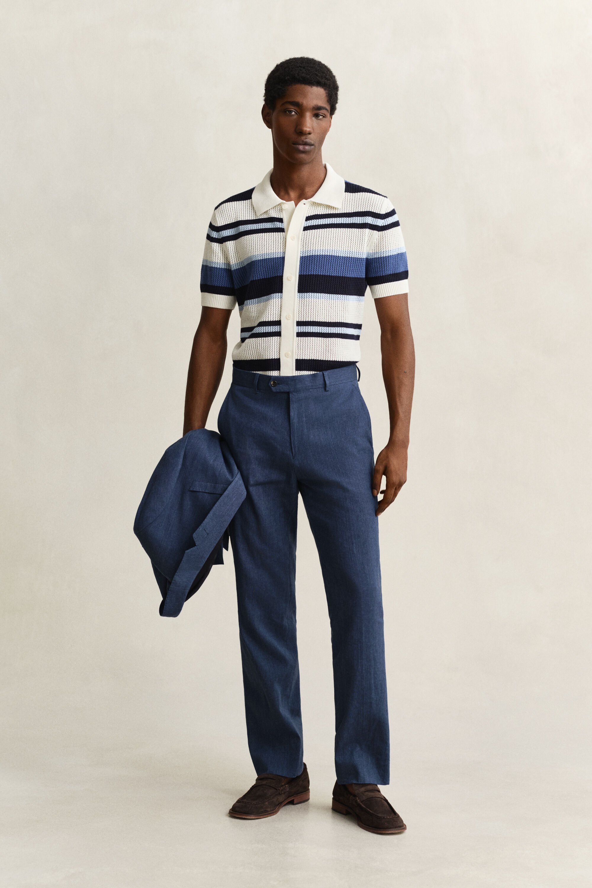 Jakkesæt-bukser i hørblanding