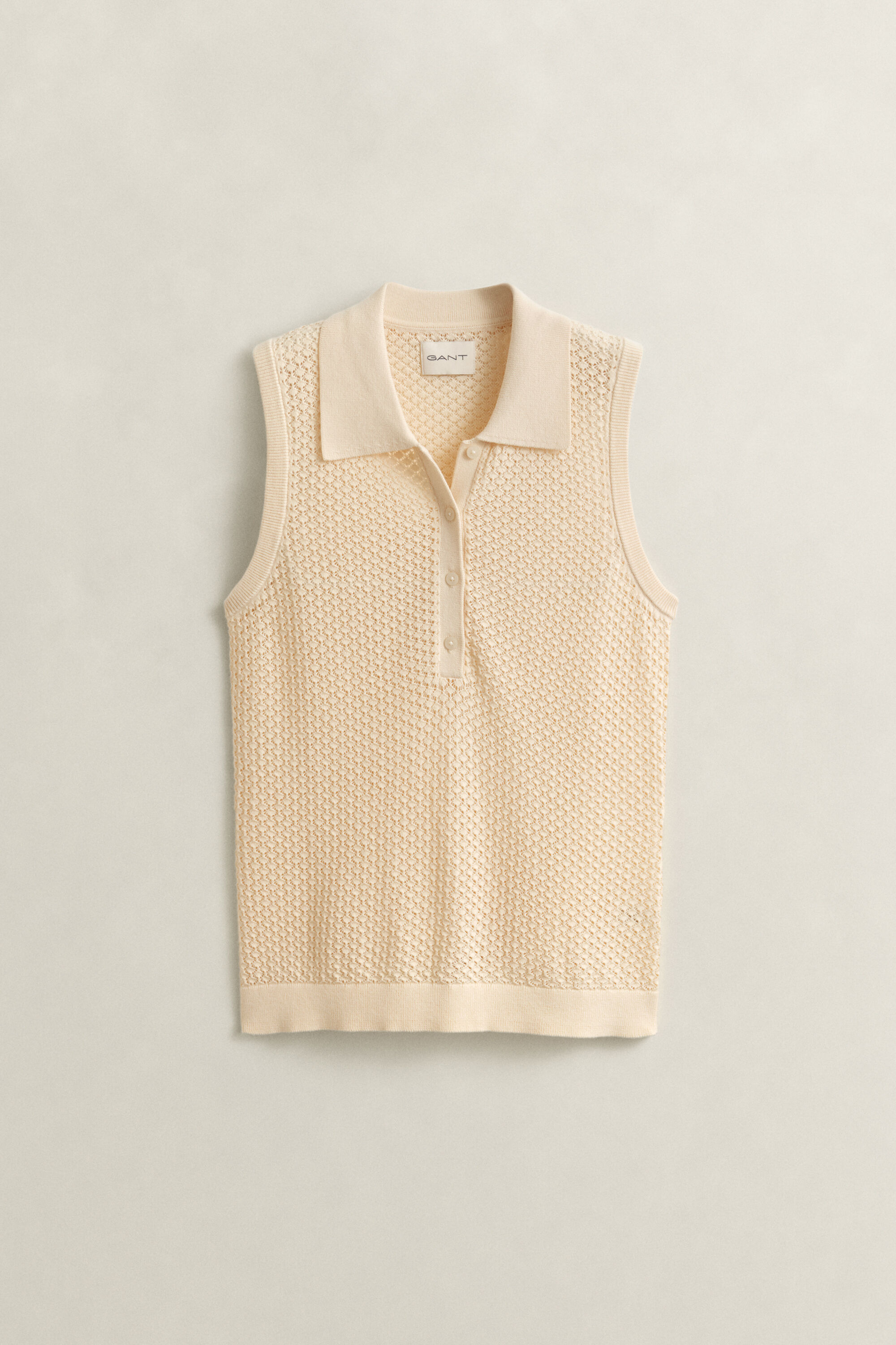 Blondestrikket top uden ærmer